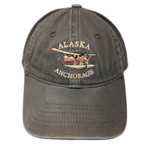 Alaska Anchorage Slideback Baseball Cap Brown One Size Drift Creek Outdoors